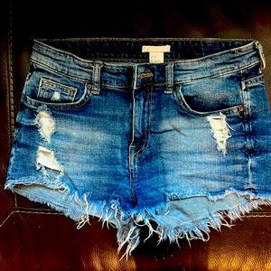 Ripped  jean shorts